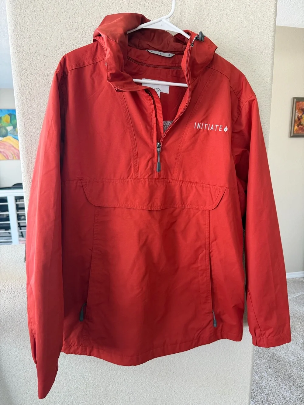 North End Initiate Red Packable Anorak Windbreaker – Men’s Medium
